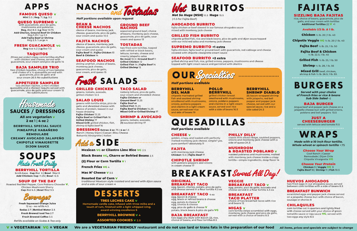 Menu Berryhill Baja Grill-1