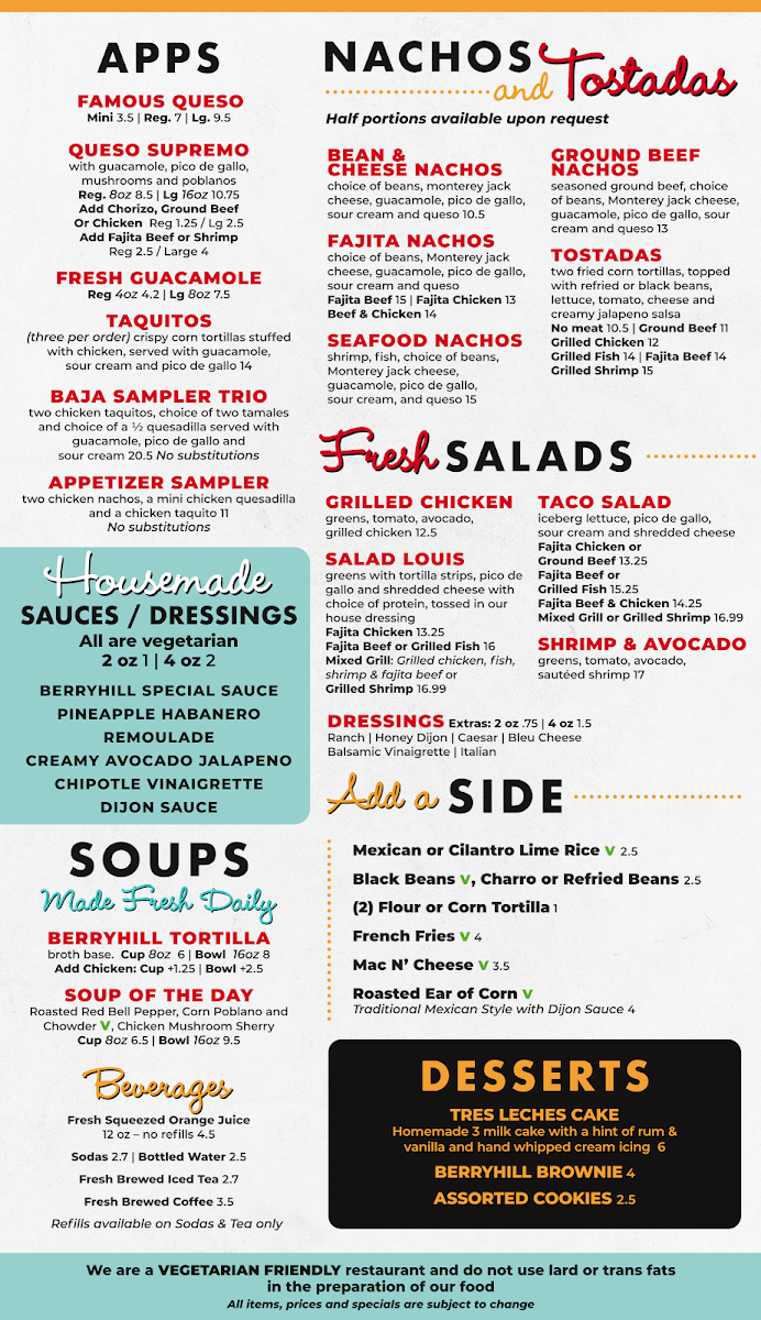 Menu Berryhill Baja Grill-4