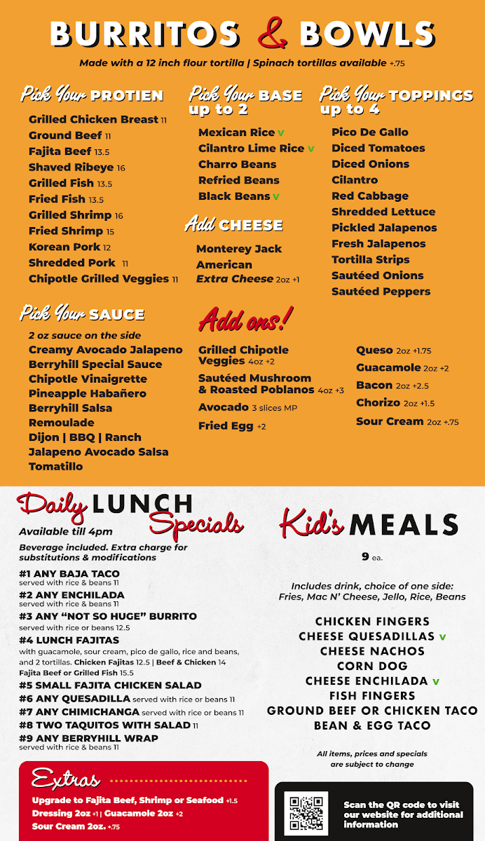 Menu Berryhill Baja Grill-5