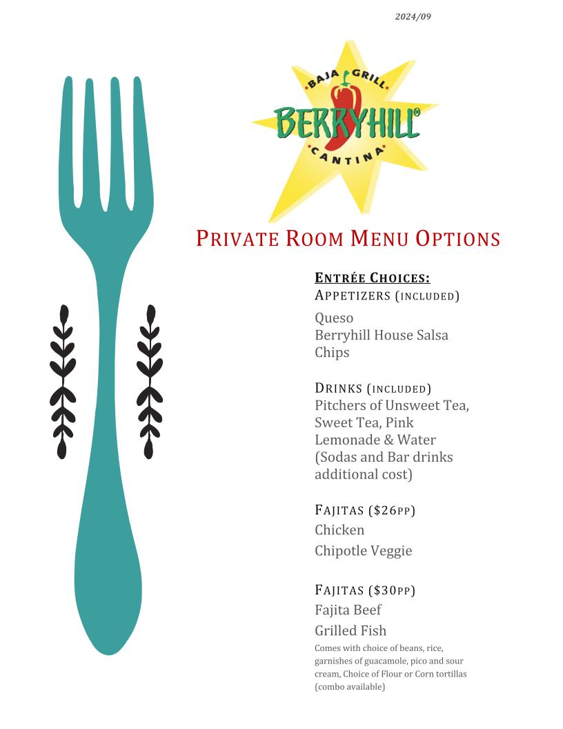 Menu Berryhill Baja Grill-8